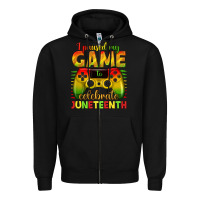 Black I paused my game celebrate Juneteenth Zipper Hoodie - texasbilliewilder