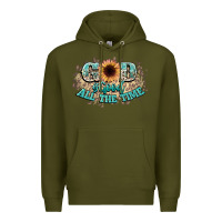 Army Green god is good all the time Premium Hoodie - NancyCooperArtShop