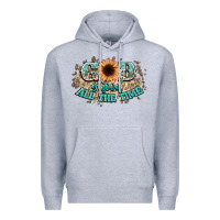 Heather Grey god is good all the time Premium Hoodie - NancyCooperArtShop