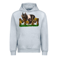 Heather Grey Western Mom With Hampshire Pig And Baby Pig Urban Hoodie - LillyAllenDesigns