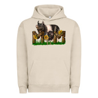 Pigment French Oak Western Mom With Hampshire Pig And Baby Pig Urban Hoodie - LillyAllenDesigns