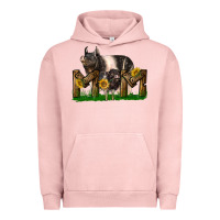 Pigment Salmon Western Mom With Hampshire Pig And Baby Pig Urban Hoodie - LillyAllenDesigns
