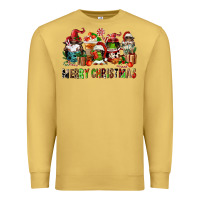 Antique Gold merry christmas coffee afro gnomies Premium Sweatshirt - FaDigitalArtStudio