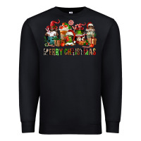 Black merry christmas coffee afro gnomies Premium Sweatshirt - FaDigitalArtStudio