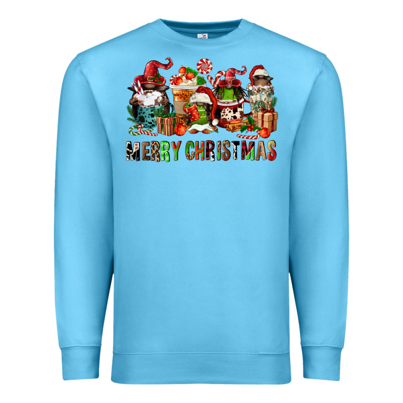 Merry Christmas Coffee Afro Gnomies Premium Sweatshirt by FaDigitalArtStudio | Teevron