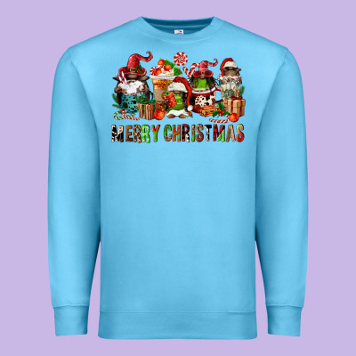 Merry Christmas Coffee Afro Gnomies Premium Sweatshirt Designed By Fadigitalartstudio