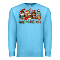 Ocean Blue merry christmas coffee afro gnomies Premium Sweatshirt - FaDigitalArtStudio