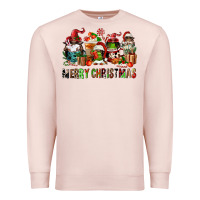 Pale Pink merry christmas coffee afro gnomies Premium Sweatshirt - FaDigitalArtStudio
