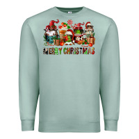 Seafoam merry christmas coffee afro gnomies Premium Sweatshirt - FaDigitalArtStudio