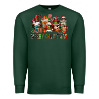 Sports Green merry christmas coffee afro gnomies Premium Sweatshirt - FaDigitalArtStudio