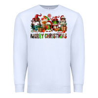 White merry christmas coffee afro gnomies Premium Sweatshirt - FaDigitalArtStudio