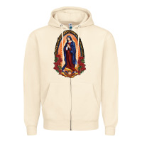 Sandshell Our Lady Of Guadalupe Zipper Hoodie - RanaPortraitStore