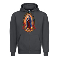 Smoke Our Lady Of Guadalupe Zipper Hoodie - RanaPortraitStore