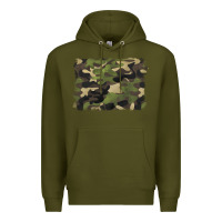 Army Green camouflage background Premium Hoodie - BarkalooDesign