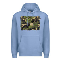 Colony Blue camouflage background Premium Hoodie - BarkalooDesign