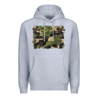Heather Grey camouflage background Premium Hoodie - BarkalooDesign