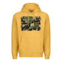 Mustard camouflage background Premium Hoodie - BarkalooDesign