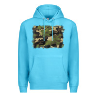 Ocean Blue camouflage background Premium Hoodie - BarkalooDesign