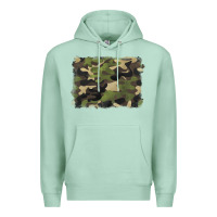 Seafoam camouflage background Premium Hoodie - BarkalooDesign