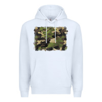 White camouflage background Premium Hoodie - BarkalooDesign