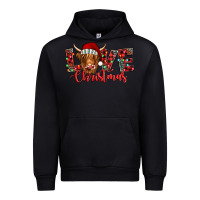 Black love christmas highland cow and turquoise gemstone Urban Hoodie - Jasminsmagicworld