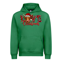 Emerald love christmas highland cow and turquoise gemstone Urban Hoodie - Jasminsmagicworld