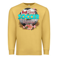 Antique Gold eat sleep soccer repeat Premium Sweatshirt - HRA Design Shop