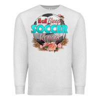 Oatmeal Heather eat sleep soccer repeat Premium Sweatshirt - HRA Design Shop