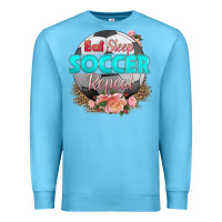 Ocean Blue eat sleep soccer repeat Premium Sweatshirt - HRA Design Shop