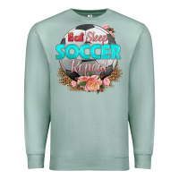 Seafoam eat sleep soccer repeat Premium Sweatshirt - HRA Design Shop