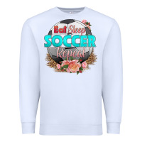 White eat sleep soccer repeat Premium Sweatshirt - HRA Design Shop