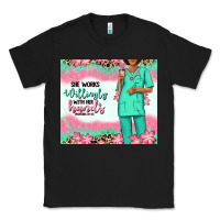 Black she works willingly with her hands afro nurse Classic Tee - RanaPortraitStore