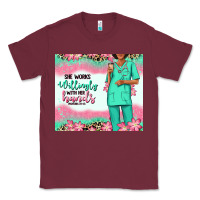 She Works Willingly With Her Hands Afro Nurse Classic Tee | Teevron