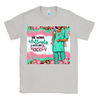 Moon Dust she works willingly with her hands afro nurse Classic Tee - RanaPortraitStore