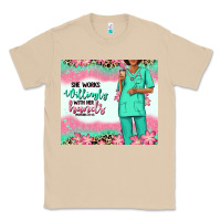 Mushroom she works willingly with her hands afro nurse Classic Tee - RanaPortraitStore