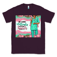 Plum she works willingly with her hands afro nurse Classic Tee - RanaPortraitStore