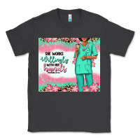 Smoke she works willingly with her hands afro nurse Classic Tee - RanaPortraitStore