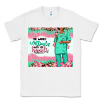 White she works willingly with her hands afro nurse Classic Tee - RanaPortraitStore