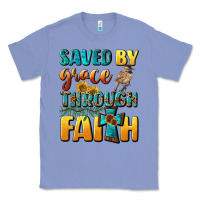 Colony Blue saved by grace through faith Classic Tee - BundleAndBundleShop
