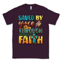 Plum saved by grace through faith Classic Tee - BundleAndBundleShop
