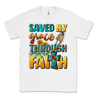 White saved by grace through faith Classic Tee - BundleAndBundleShop