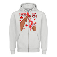 Dove Grey Bright Red I Have Two Moods Afro Girl Sneakers Zipper Hoodie - texasbilliewilder