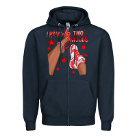 Navy Bright Red I Have Two Moods Afro Girl Sneakers Zipper Hoodie - texasbilliewilder