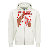 Oatmeal Heather Bright Red I Have Two Moods Afro Girl Sneakers Zipper Hoodie - texasbilliewilder