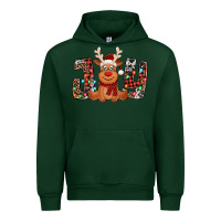 Forest Green joy christmas reindeer Urban Hoodie - Jasminsmagicworld