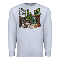 Heather Grey west wild Premium Sweatshirt - SublimationCraftShop