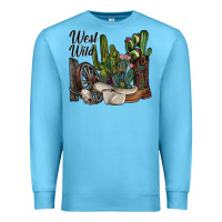 Ocean Blue west wild Premium Sweatshirt - SublimationCraftShop
