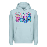Blue Mist stitch coffee Premium Hoodie - Jasminsmagicworld