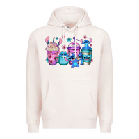 Pale Pink stitch coffee Premium Hoodie - Jasminsmagicworld