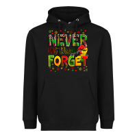 Black never let them forget Heavyweight Hoodie - Zillion Design Studio